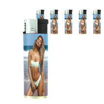 Hawaiian Pin Up Girls D6 Lighters Set of 5 Electronic Refillable Butane  - $15.79