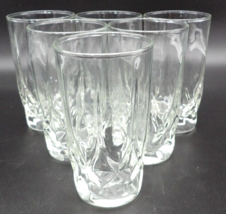 Anchor Hocking Crown Point Pressed 4 Oz Flat Juice Glass Setof 6 Diamond Design - $18.80