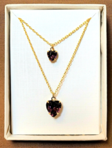 February Birthstone Necklaces For 18&quot; Doll &amp; Child Set Of 2 W Swarovski Crystals - £11.09 GBP