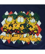 1995 Garfield Blue Graphic Scotland Bagpipes T-Shirt Mens L NEW PAWS - $39.59