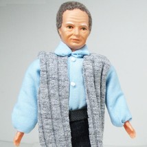 Dressed Grandpa Doll 12 3107m Caco Grey Vest Flexible Dollhouse Miniature - £28.58 GBP