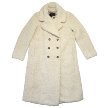 NWT J.Crew Double-breasted Teddy Sherpa Topcoat in Dusty Ivory Plush Coat 2X - £121.01 GBP