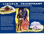 Lincoln Triumphant Giant Postcard Sonnets and Short Poems H E Biedinger ... - $44.50