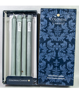 4 Colonial Candles 12&quot; Classic Taper Colonial Green Color Unscented Drip... - £7.99 GBP