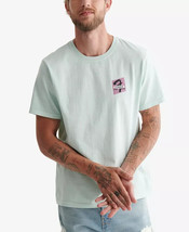 Lucky Brand Men&#39;s Fender Graphic Tee Shirt in Surf Spray-Large - £20.28 GBP