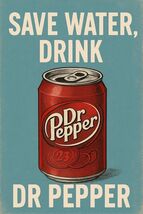 Dr. Pepper Soda Cola Pop Advertising Ad Metal  Sign 12x8in Mancave Garage 4 - $24.74