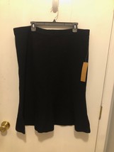 NWT Rachel Rachel Roy 2X Curvy Collection Black Skirt Pull On Flare Bottom - £12.65 GBP