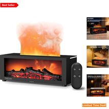 Fireplace Flame Aromatherapy Diffuser: 7 Colors Ultrasonic Humidifier in... - $52.42