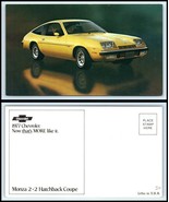 Vintage Postcard - 1977 Chevrolet Monza 2+2 Hatchback Coupe Car / Automo... - €2,45 EUR