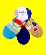 Happy Socks 3-Pack Big Dot Stripe Liner Women’s US 5.5-9.5 NWT - £18.64 GBP