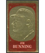 1965 TOPPS Embossed Gold Foil Card No. 17 Jim Bunning Philadelphia Phill... - £4.46 GBP