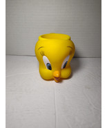 Tweety Bird Mug Cup 1995 Vintage Warner Bros Looney Tunes Plastic Applau... - $8.90