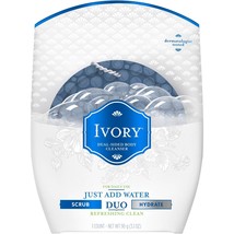 Ivory Dual-Sided Body Cleanser Duo Scrub Hydrate Refreshing Clean 3.1 oz. - £17.98 GBP