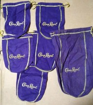 Crown Royal 6 Bags Purple w/ Drawstring 1 x 12&quot; &amp; 5 x 7&quot; = 6 Bags Total - $10.89