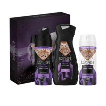 Lynx Black Leather and Cookies Trio Gift Set  - £59.06 GBP