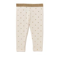 Holiday Time Baby Girl Christmas Leggings CreamGold Stretch Light Pants ... - £9.70 GBP