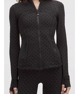 SHIPS TODAY LULULEMON DEFINE Jacket Nulu Flocked Polka Flock Black Sz 6 NWT - $219.95
