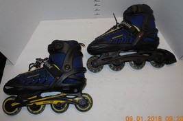 Schwinn Roller Blades Inline Skates Men Sizes 5-8 Blue Yellow - £34.04 GBP
