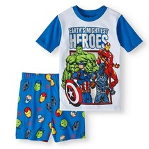 Marvel Avengers Earths Mightiest Heroes Boys Cotton Pajama Shorts Set - $206.99 MXN