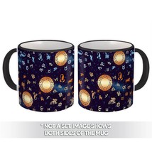 Zodiac Signs : Gift Mug Wheel Starry Pattern Space Mystical Aries Capricorn Esot - £12.70 GBP+