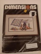 Dimensions 3611 Amish Breezy Day by Vera Kirk Counted Cross Stitch Kit Sealed - £31.69 GBP