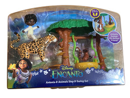 Disney Encanto Antonio &amp; Animals Step &amp; Swing Set Playset And Figures 5 Pieces - £21.44 GBP