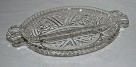 Depression Relish Tray Cut Glass Divided Pickles Olives Candy Clear Arches Vtg - £17.37 GBP