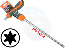 T50 T-Handle Torx Torque 6 Point Star Key CRV TPR Screwdriver Wrench - £8.30 GBP