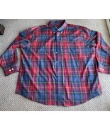 Orvis Wrinkle Free Shirt Long Sleeve Button Down Red Plaid Check Men&#39;s 2XL - $28.05