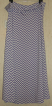 Nwt Womens Lu La Roe Purple W/ White Zigzag Print Pull On Knit Maxi Skirt Size 3XL - £25.71 GBP