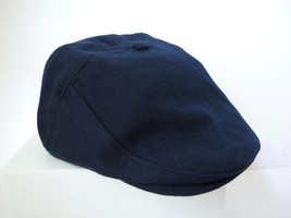 NWT Mens The Original Boston Scally Cap Sz XL Solid 5 Panel Navy Blue Wool Blend - £33.68 GBP