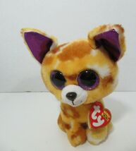 Ty Beanie Boos 2018 Pablo Chihuahua Yellow brown spots Plush Purple Glit... - $9.40