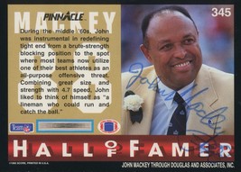 Baltimore Colts John Mackey signed Pinnacle   Hall of Fame Card - £117.99 GBP