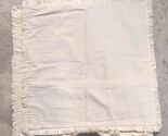Set of 2 White Fringed Pillow Covers 18" x 18" Square Decorative Cushion... - $12.86