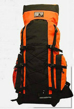 ORANGE Extra Large Backpack Camping 4300 CI Hiking Pack Hunting Internal Frame  - £22.57 GBP