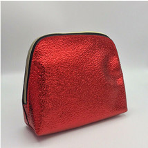 Estee Lauder Makeup Cosmetic Bag Shiny Faux Leather Red 2019 Edition - £13.98 GBP