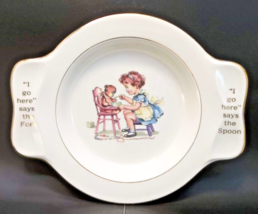 Vintage Porcelain Childs Baby My Own Plate Red Haired Girl Homer Laughlin - $21.78