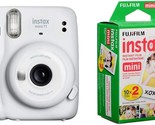 Fujifilm Instax Mini 11 Instant Film Camera, Ice White - With 20 Exposur... - $129.96