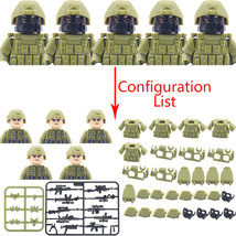 WW2 Military Building Blocks Solider Figures Gifts Weapons Guns D284 BS1... - $418.61 MXN