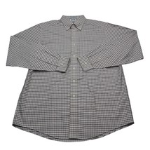 LL Bean Shirt Mens 15.5 35 White Red Plaid Long Sleeve Button Down Dress - £15.58 GBP