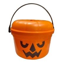 Vintage 1986 McDonalds Halloween Happy Meal McGoblin Pumpkin Bucket With Lid - £19.97 GBP