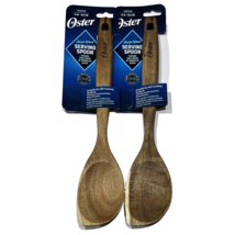 2 Pack Oster 14in Acacia Wood Serving Spoon Safe For All Surfaces - $25.99