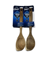 2 Pack Oster 14in Acacia Wood Serving Spoon Safe For All Surfaces - £20.76 GBP