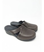 LL Bean Womens Clogs Mules Size 38 / 7 - 7.5 Brown Leather Made BRAZIL L... - £14.06 GBP