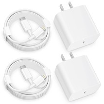 Iphone 12 13 14 Fast Charger,Mfi Certified 2-Pack 20W Type C Fast Charger Block  - £13.53 GBP