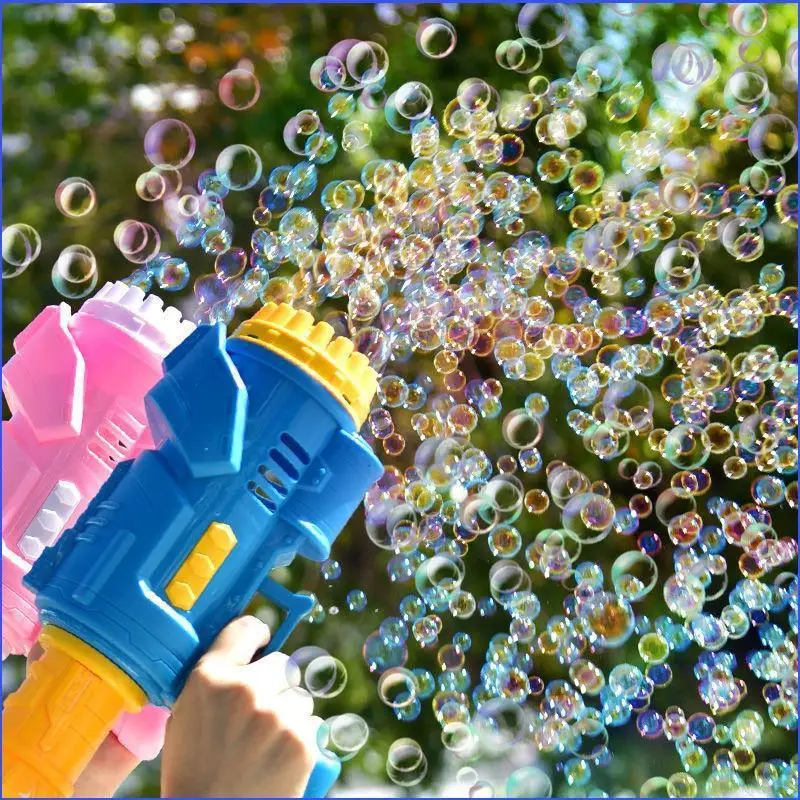 Bubble gun gatling light rocket bubble machine kids electric bubble machine for outdoor thumb200