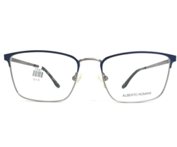 Alberto Romani Eyeglasses Frames AR 20203 NV Blue Silver Square 54-18-140 * - £29.26 GBP