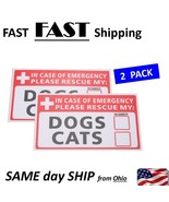 EMERGENCY Fire Safe Dog &amp; Cat Stickers - Window Safety Stickers - £6.82 GBP