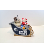 Indianapolis Colts NFL Santa in Sleigh 2009 Danbury Mint Ceramic Ornament - $21.83 CAD