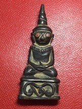 Rare Phra Chai Bucha Inscripiton Ngang Angkor Statue Magic Top Rich Thai Amulets - £55.94 GBP
